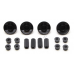 Universalus viryklės (dujinės) rankenėlių komplektas (4vnt) juodas (black)